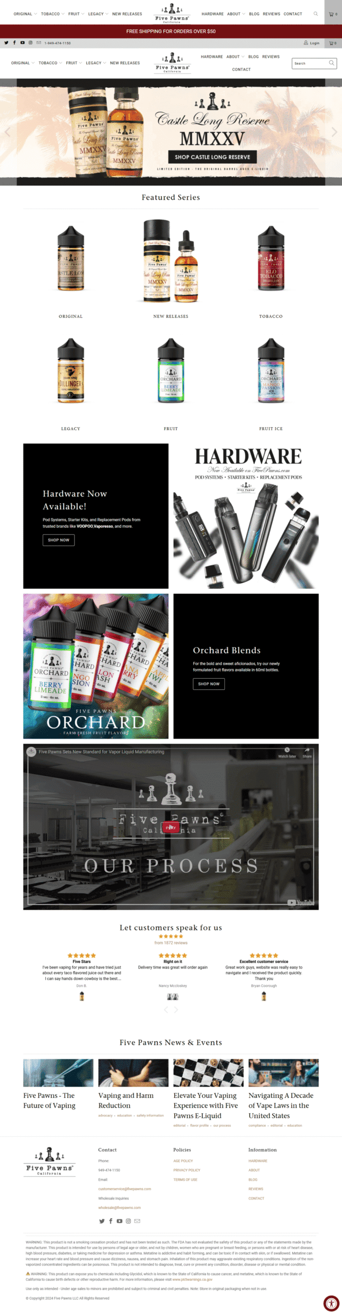 Five Pawns website preview