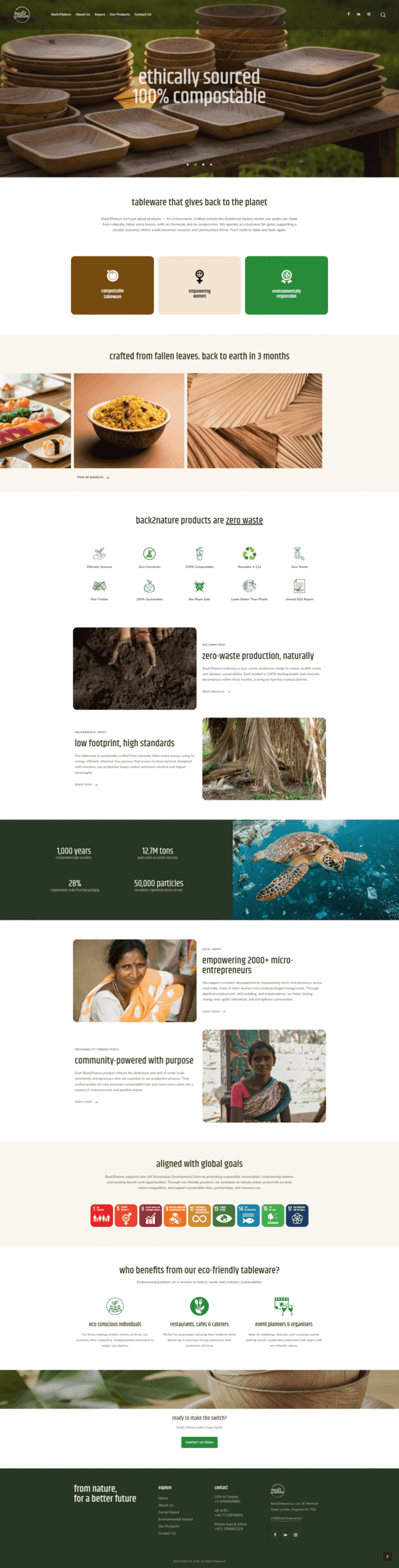 Back2Nature website preview
